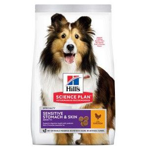 2 x 2,5 kg Hill's Adult Sensitive Stomach & Skin Medium met kip hondenvoer