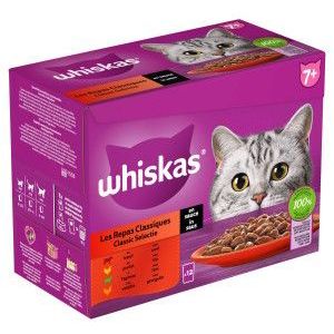 Whiskas 7+ Classic Selectie in saus multipack (12 x 85 g)