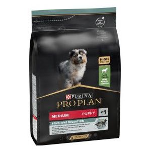 2 x 3 kg Pro Plan Medium Puppy Sensitive Digestion met lam hondenvoer