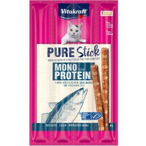 Vitakraft Pure Stick koolvis kattensnack (4 x 5 g)