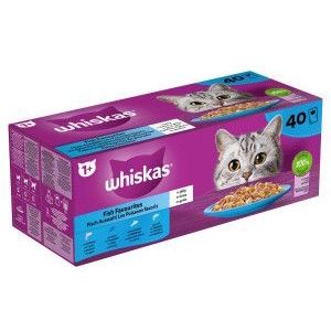 Whiskas 1+ Vis Selectie in gelei multipack (40 x 85 g)