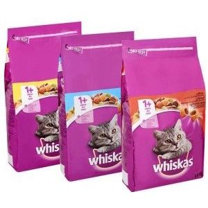 2 stuks: tonijn 3,8 kg + rund 3,8 kg Whiskas Combipack Adult 1+ kattenvoer