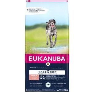 2 x 12 kg Eukanuba Senior Large met oceaanvis graanvrij hondenvoer