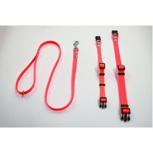 Halsband of looplijn Luca anti-slip rubber oranje