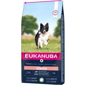 2 x 2,5 kg Eukanuba Senior Small Medium met lam & rijst hondenvoer