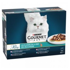 Purina Gourmet Perle Zee Delicatesse natvoer kat (12x85 g)