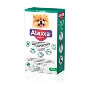 Ataxxa 200 mg/40 mg spot-on hond (tot 4 kg)