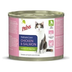 Prins NatureCare kip met zalm natvoer kat