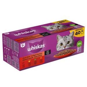 Whiskas 1+ Classic Selectie in saus multipack (40 x 85 g)