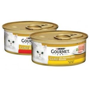 Gourmet Gold Mousse met kip + rund combipack kattenvoer