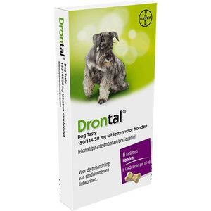 Drontal Dog Tasty 150/144/50 mg ontwormingsmiddel hond