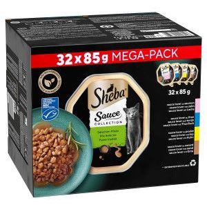 Sheba Sauce Collection Adult Mix Selectie natvoer kat (85 g)