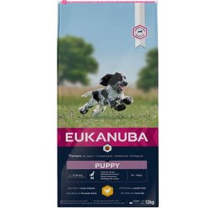 2 x 3 kg Eukanuba Puppy Medium Breed kip hondenvoer