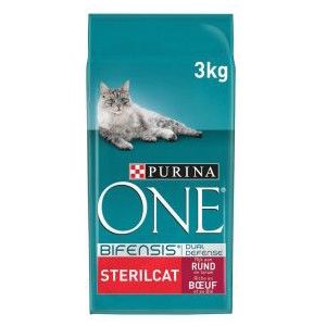 2 x 3 kg Purina One Sterilcat met rund kattenvoer