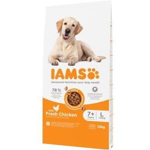 12 kg Iams for Vitality Senior Large met kip hondenvoer