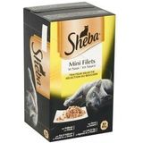 Sheba Mini Filets Gevogelte Selectie in saus natvoer kat (kuipjes 85 g)