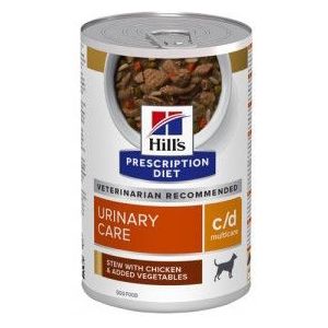 Hill's Prescription Diet C/D Multicare Urinary Care stoofpotje voor hond met kip & groenten blik 354 gr