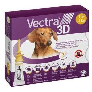 Vectra 3D XS Spot-on hond 1,5 - 4 kg (3 pipetten)