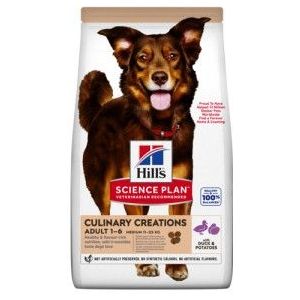 14 kg Hill's Culinary Creations Adult Medium hondenvoer met eend en aardappel