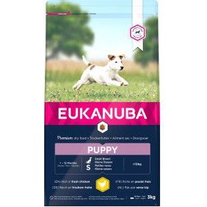 2 x 3 kg Eukanuba Puppy Small Breed kip hondenvoer