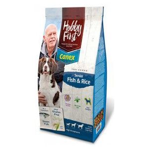 12 kg HobbyFirst Canex Senior vis en rijst hondenvoer
