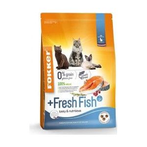 7 kg Fokker +Fresh Fish kattenvoer