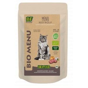 BF Petfood Biofood Organic Rund Bio menu natvoer kat (zakjes 100 gr)