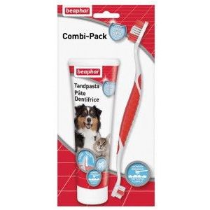 Beaphar Combipack tandpasta & tandenborstel voor hond en kat