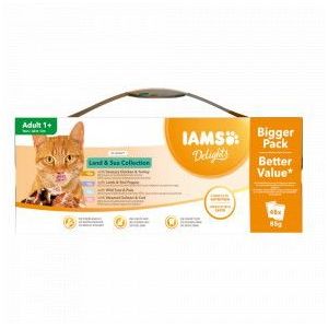 Iams Delights Land & Sea Collection 48x85 gr zakjes kat