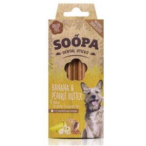 Soopa Dental Sticks banaan & pindakaas voor de hond