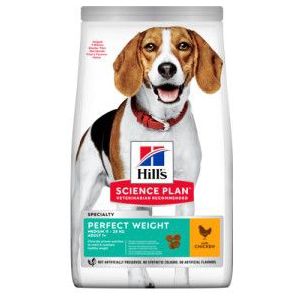 2 x 2 kg Hill's Adult Perfect Weight Medium met kip hondenvoer