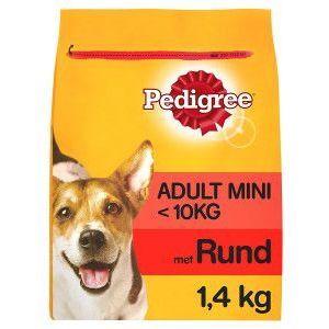 1,4 kg Pedigree Adult Mini met rund en groenten hondenvoer