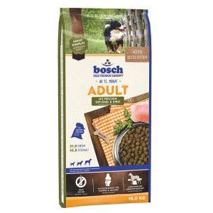 15 kg + 3 kg gratis Bosch Adult gevogelte & gierst hondenvoer