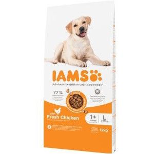 2 x 12 kg Iams for Vitality Adult Large met kip hondenvoer