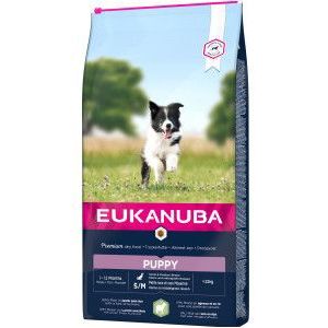 2 x 2,5 kg Eukanuba Puppy Small Medium met lam & rijst hondenvoer