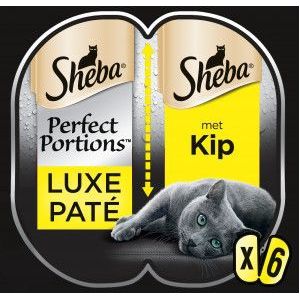 Sheba Perfect Portions Luxe Paté met kip nat kattenvoer 6 x 37,5g