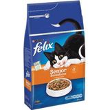 4 kg Felix Senior Sensations kip, granen, groentensmaak kattenvoer