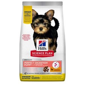 2 x 6 kg Hill's Perfect Digestion Puppy Small & Mini met kip en bruine rijst hondenvoer