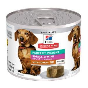 Hill's Adult Perfect Weight Small & Mini mousse met kalkoen natvoer hond