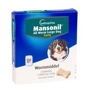 Mansonil All Worm Large Dog Flavour voor de hond