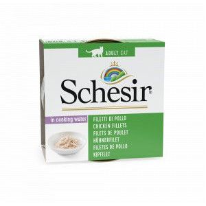 Schesir kipfilet (natural style) natvoer kat (blikjes 85 gram)