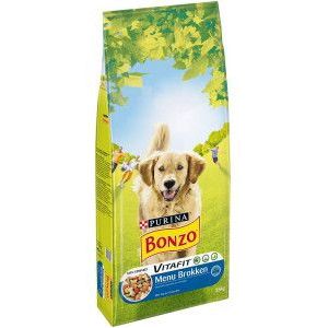15 kg Purina Bonzo Menubrokken hondenvoer met kip/rundsmaak