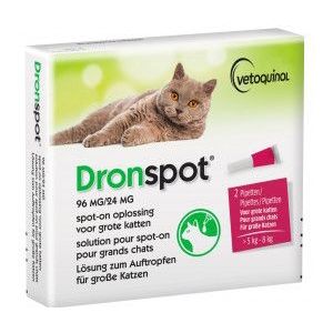 Dronspot 96 mg/24 mg Spot-on oplossing grote kat (5- 8 kg)
