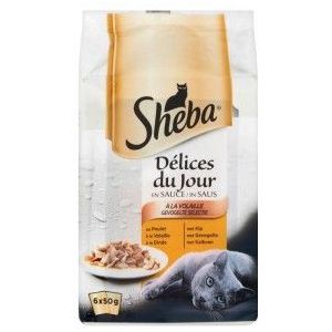 Sheba Délices du Jour Gevogelte Selectie in saus (50g)