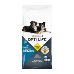 2 x 12,5 kg Opti Life Senior Medium/Maxi hondenvoer