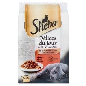 Sheba D�élices du Jour Traiteur Selectie in Saus 50 gr
