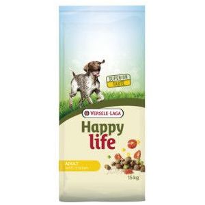 2 x 15 kg Happy Life Adult met kip hondenvoer