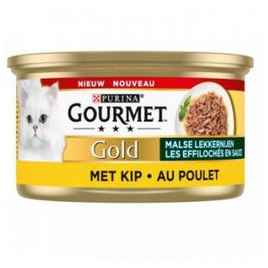 Gourmet Gold Malse Lekkernijen met kip natvoer kat (24x85 g)