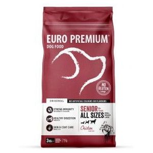 2 x 3 kg Euro Premium Senior 8+ Chicken & Rice hondenvoer