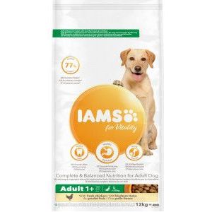 12 kg Iams for Vitality Adult Large met kip hondenvoer